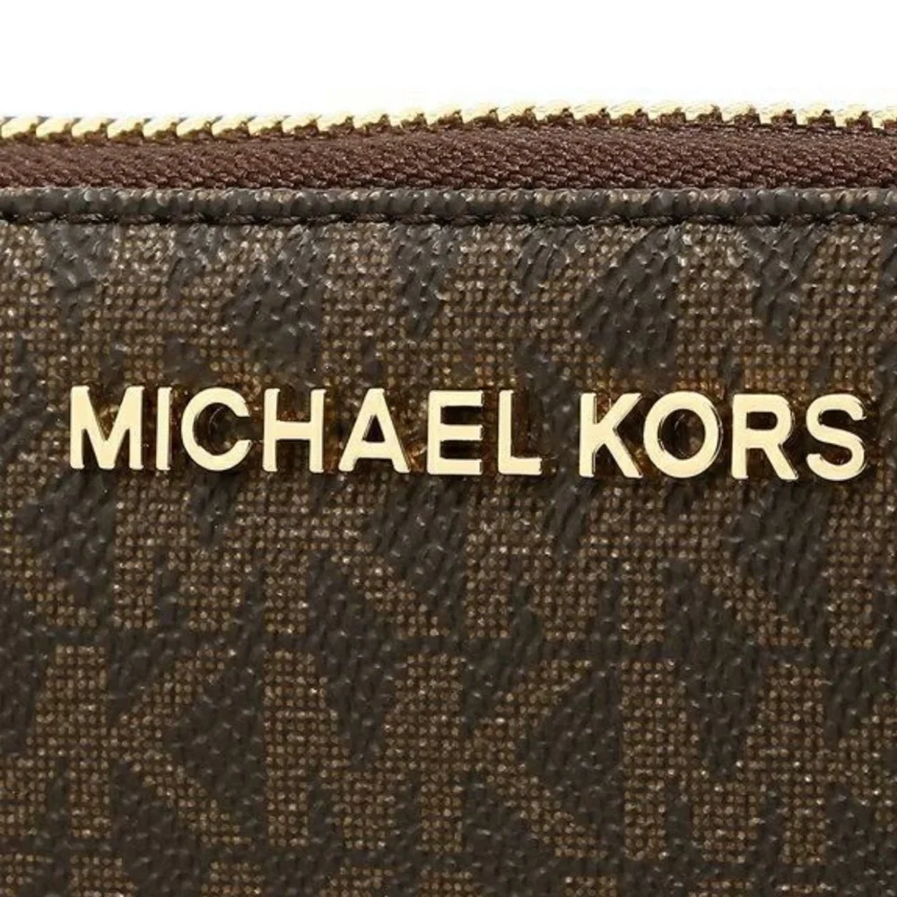 Michael Kors Jet Set Travel Large Travel CONTINENTAL Wristlet-Wallet Brown
